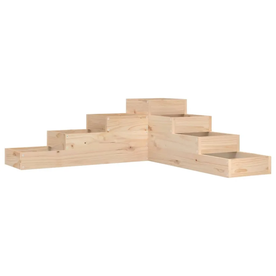 Jardinière de jardin à 4 niveaux 106 x 104,5 x 36 cm Bois de pin massif - 2