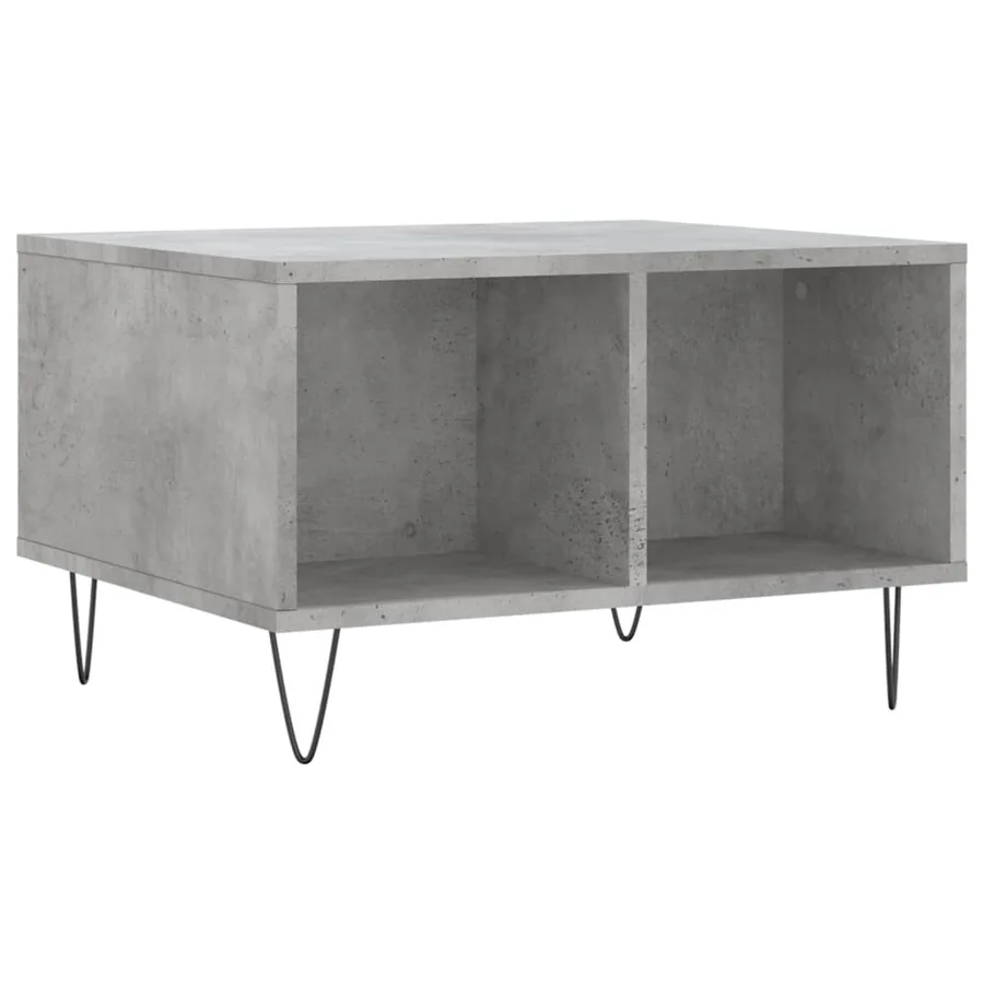 Table basse Gris béton 60x50x36,5 cm Bois d'ingénierie - 2