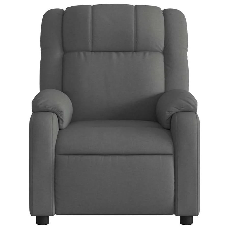 Fauteuil de massage inclinable gris foncé tissu - 7