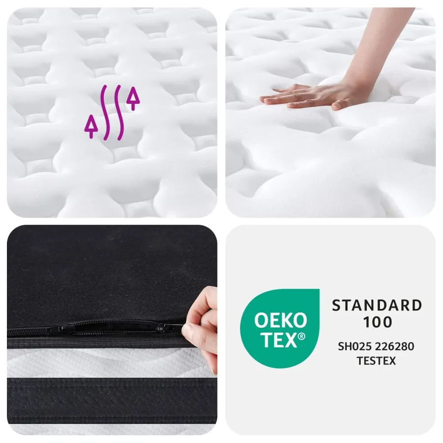 Matelas à ressorts ensachés moyen 70x200 cm - 8