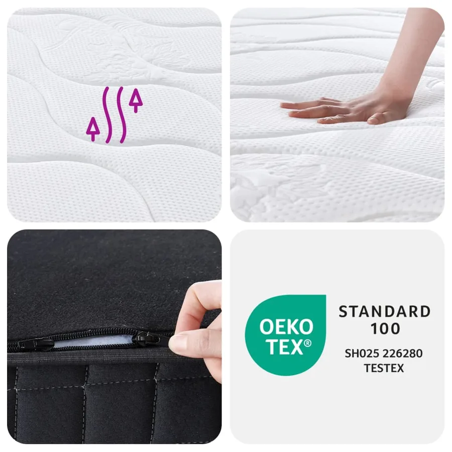 Matelas à ressorts bonnell moyen 90x190 cm - 8