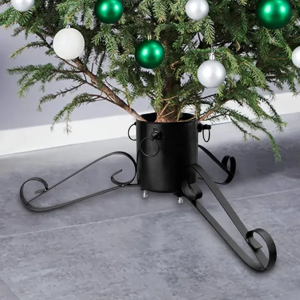 Support de sapin de Noël Noir 58x58x21 cm