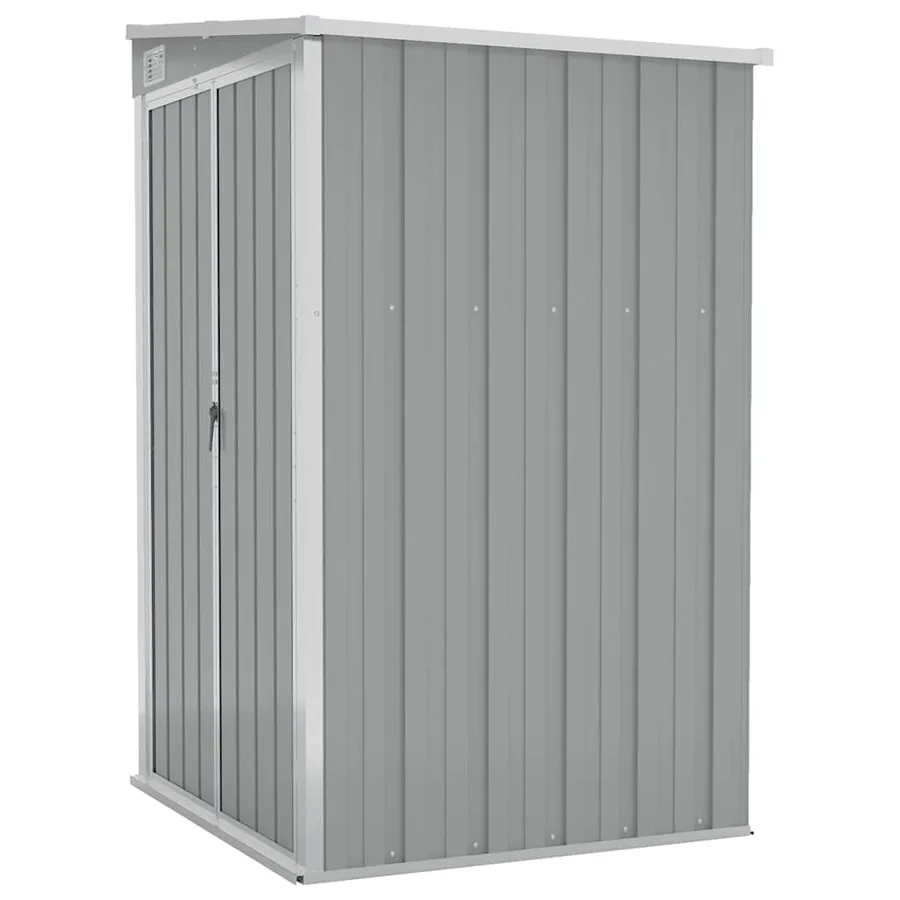 Remise de jardin murale Gris 118x100x178 cm Métal galvanisé - 2