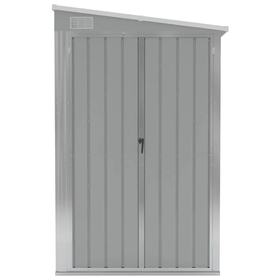 Remise de jardin murale Gris 118x100x178 cm Métal galvanisé - 3