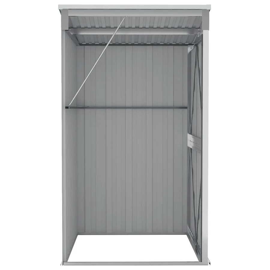 Remise de jardin murale Gris 118x100x178 cm Métal galvanisé - 5