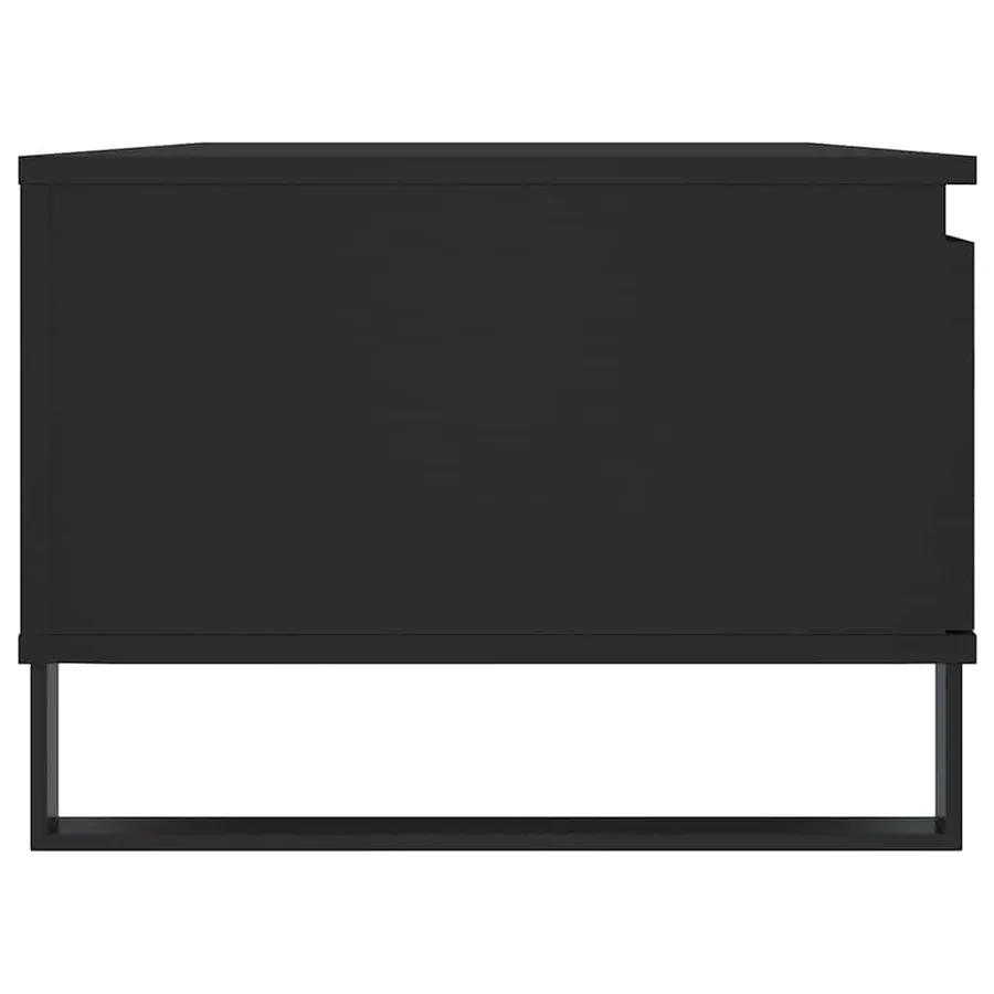 Table basse Noir 90x50x36,5 cm Bois d'ingénierie - 7