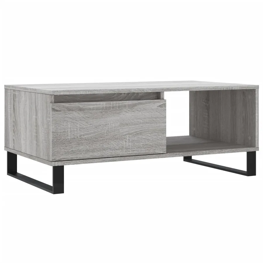 Table basse Sonoma gris 90x50x36,5 cm Bois d'ingénierie - 2