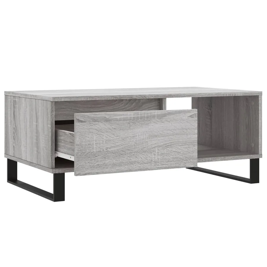 Table basse Sonoma gris 90x50x36,5 cm Bois d'ingénierie - 6