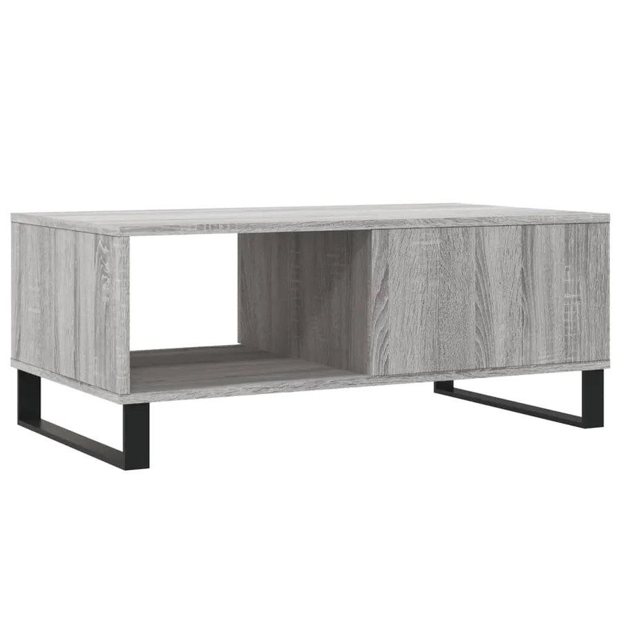 Table basse Sonoma gris 90x50x36,5 cm Bois d'ingénierie - 8