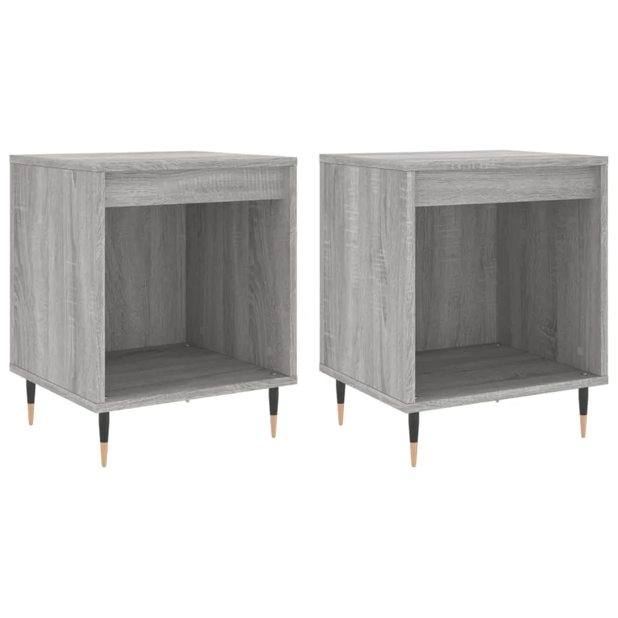 Tables de chevet 2 pcs sonoma gris 40x35x50 cm bois ingénierie - 2