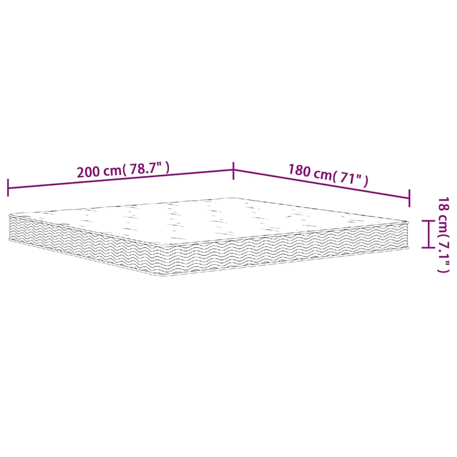 Matelas à ressorts bonnell moyen 180x200 cm - 7