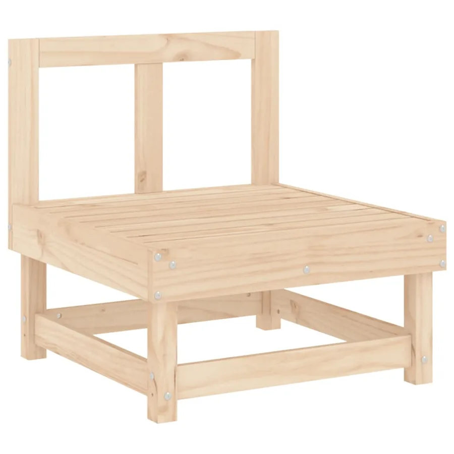 Canapés centraux de jardin 2 pcs bois de pin massif - 3