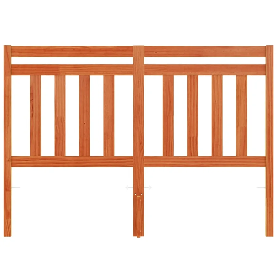 Tête de lit cire marron 135 cm bois massif de pin - 4