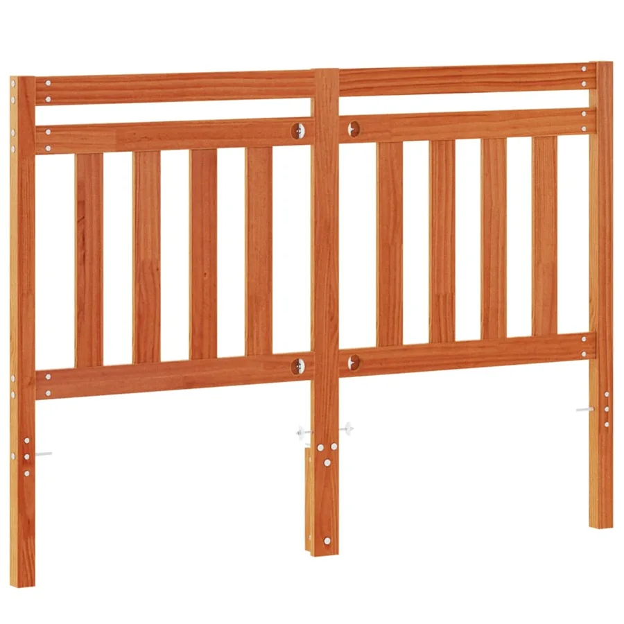 Tête de lit cire marron 135 cm bois massif de pin - 5