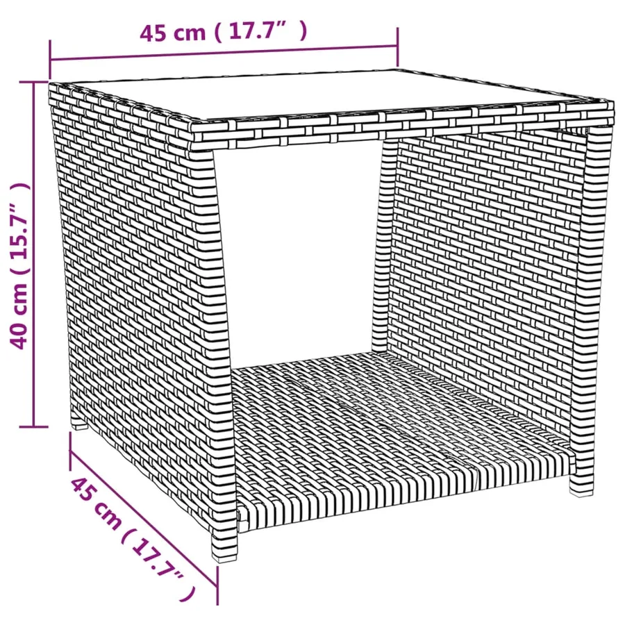 Ensemble à manger de jardin 3 pcs coussins gris résine tressée - 5