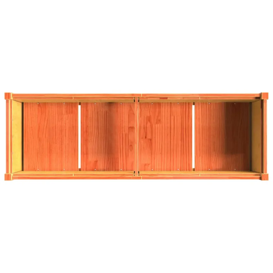 Jardinière cire marron 150x50x70 cm bois de pin massif - 8