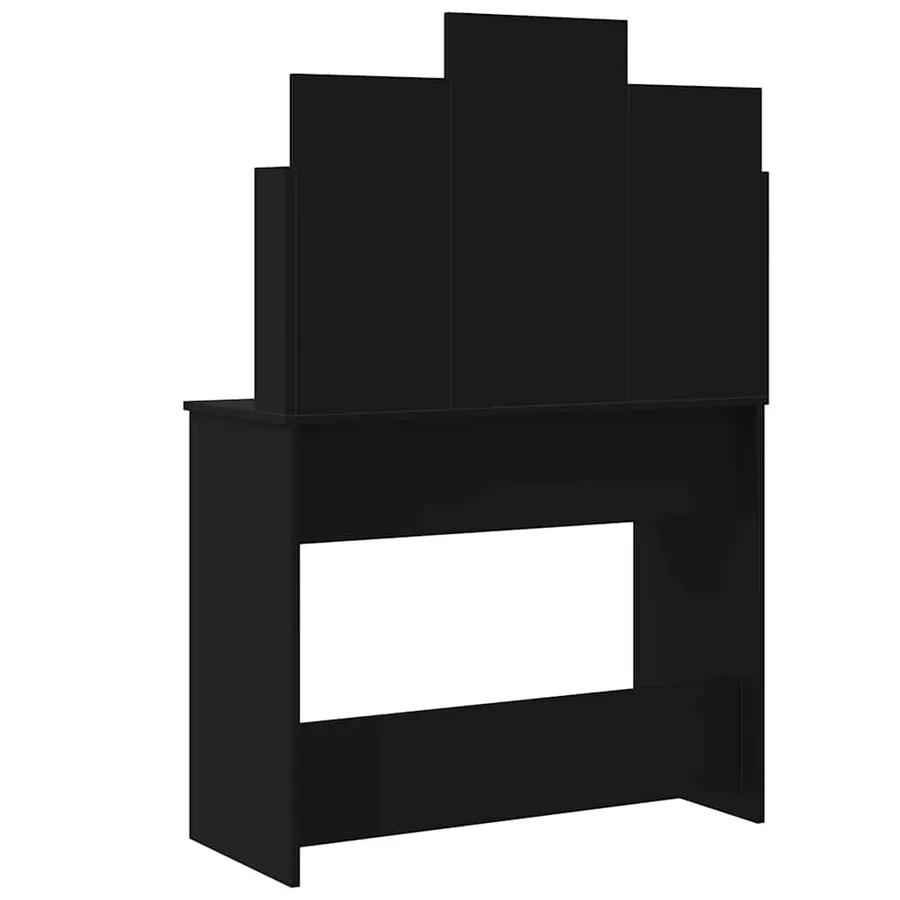 Coiffeuse avec lumières LED noir 96x40x142 cm - 5