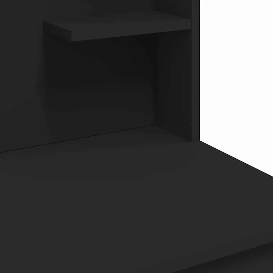 Coiffeuse avec lumières LED noir 96x40x142 cm - 6