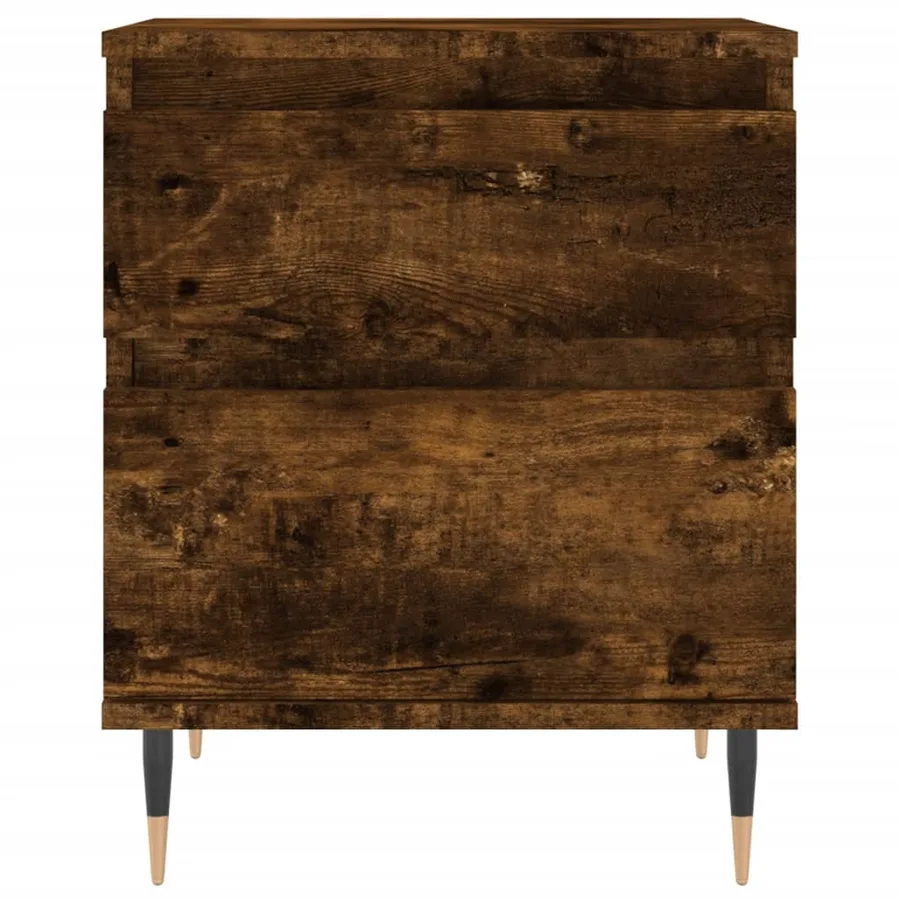 Tables de chevet 2 pcs chêne fumé 40x35x50 cm bois ingénierie - 4