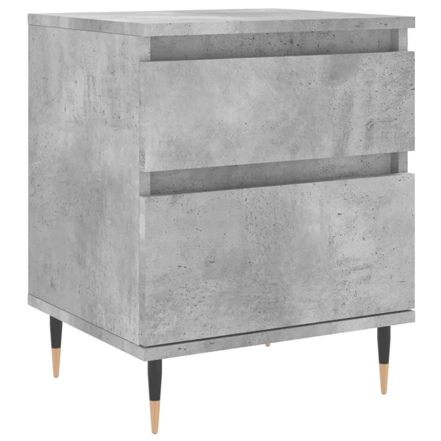 Tables de chevet 2 pcs gris béton 40x35x50 cm bois d’ingénierie - 5