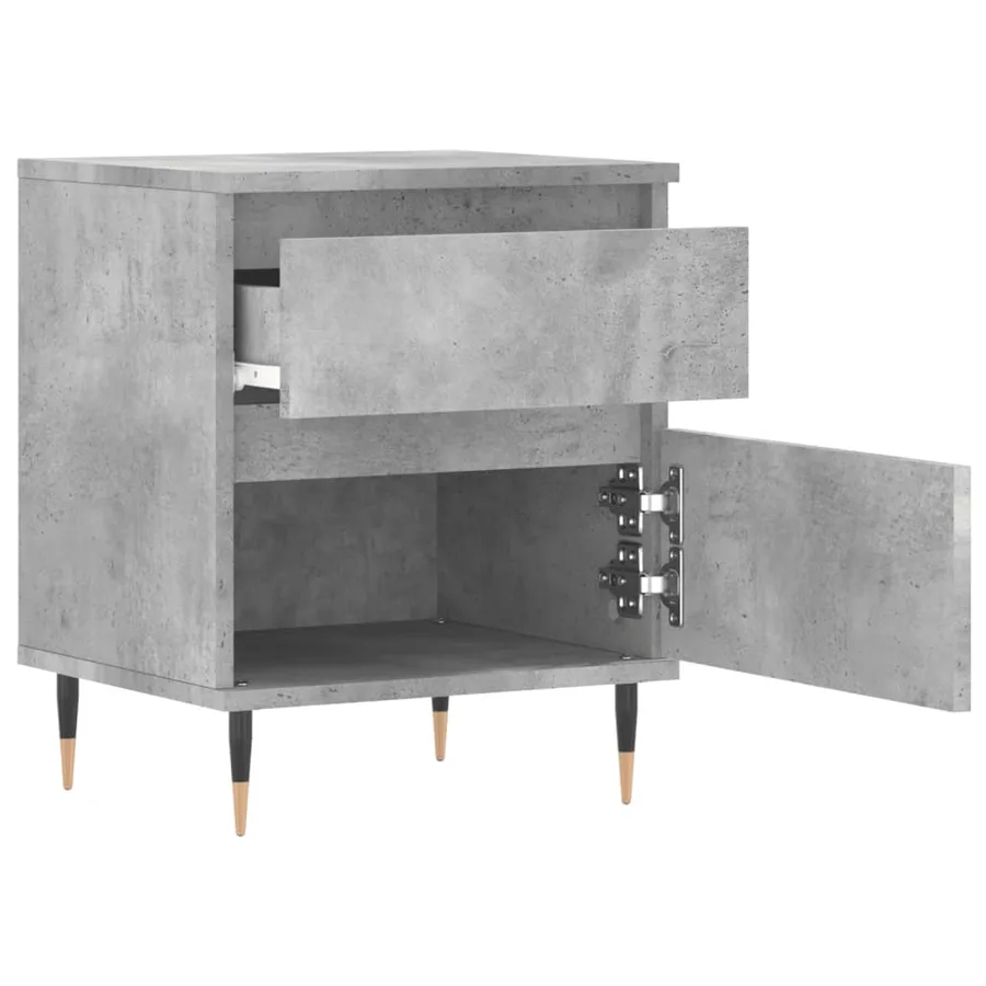 Tables de chevet 2 pcs gris béton 40x35x50 cm bois d’ingénierie - 7