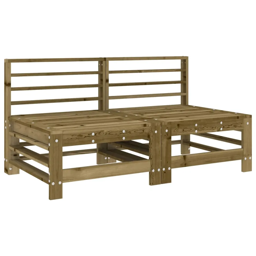 Salon de jardin 6 pcs bois de pin imprégné - 5