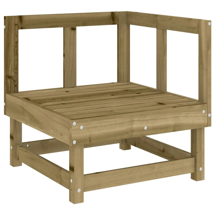 Salon de jardin 6 pcs bois de pin imprégné - 6