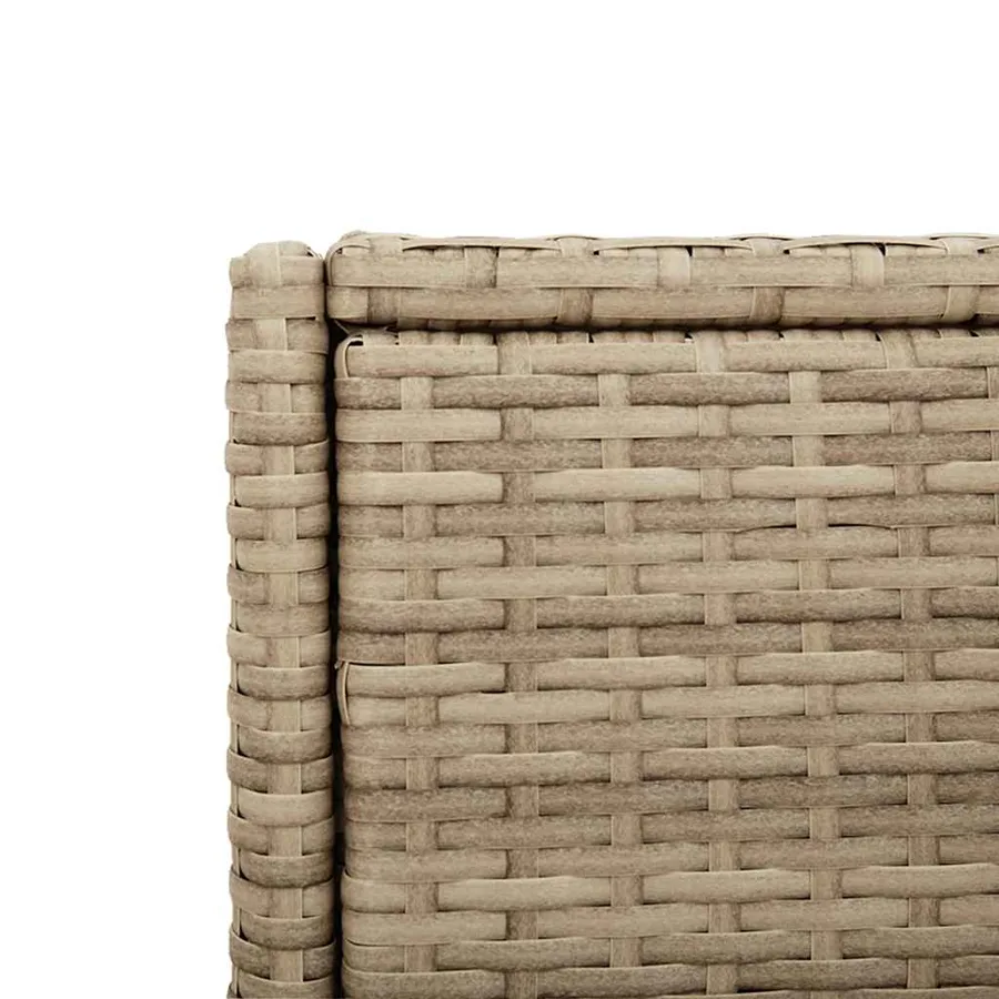 Armoire de rangement de jardin beige 55x55x111cm résine tressée - 11