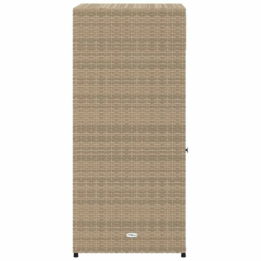 Armoire de rangement de jardin beige 55x55x111cm résine tressée - 8