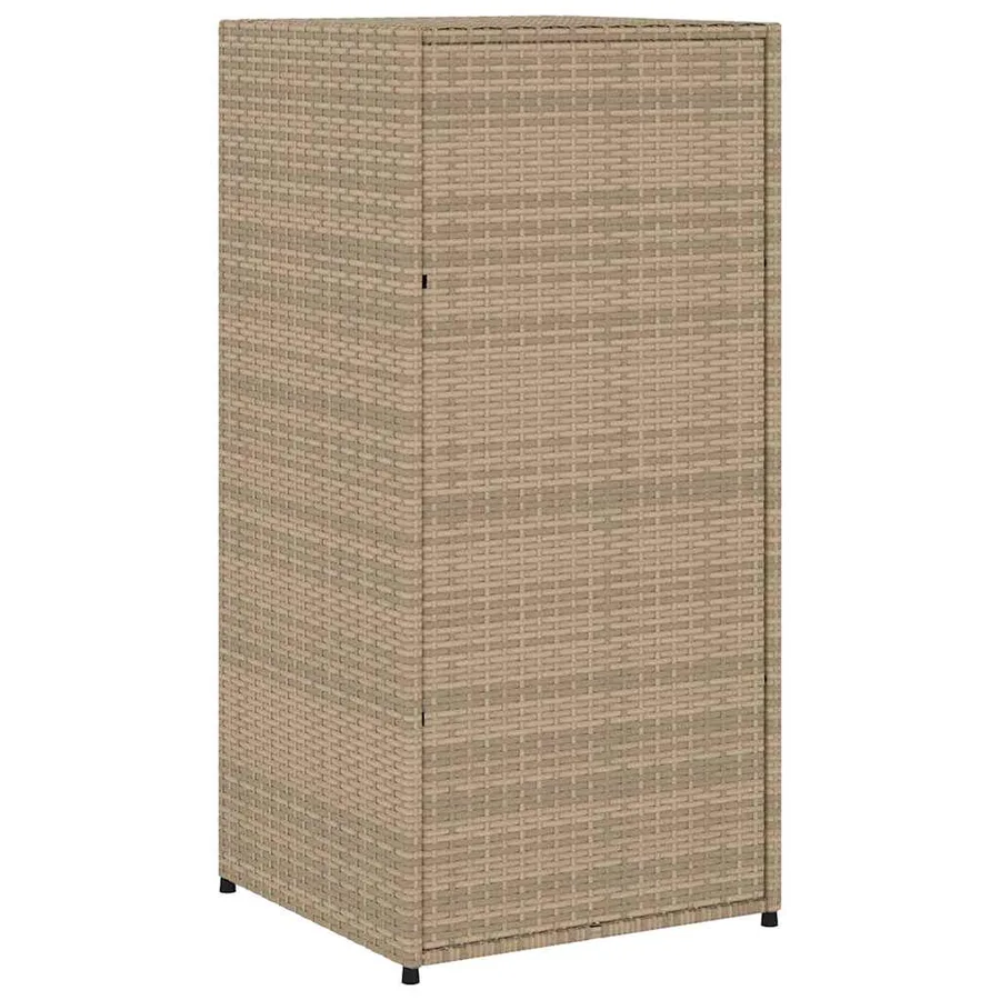 Armoire de rangement de jardin beige 55x55x111cm résine tressée - 9