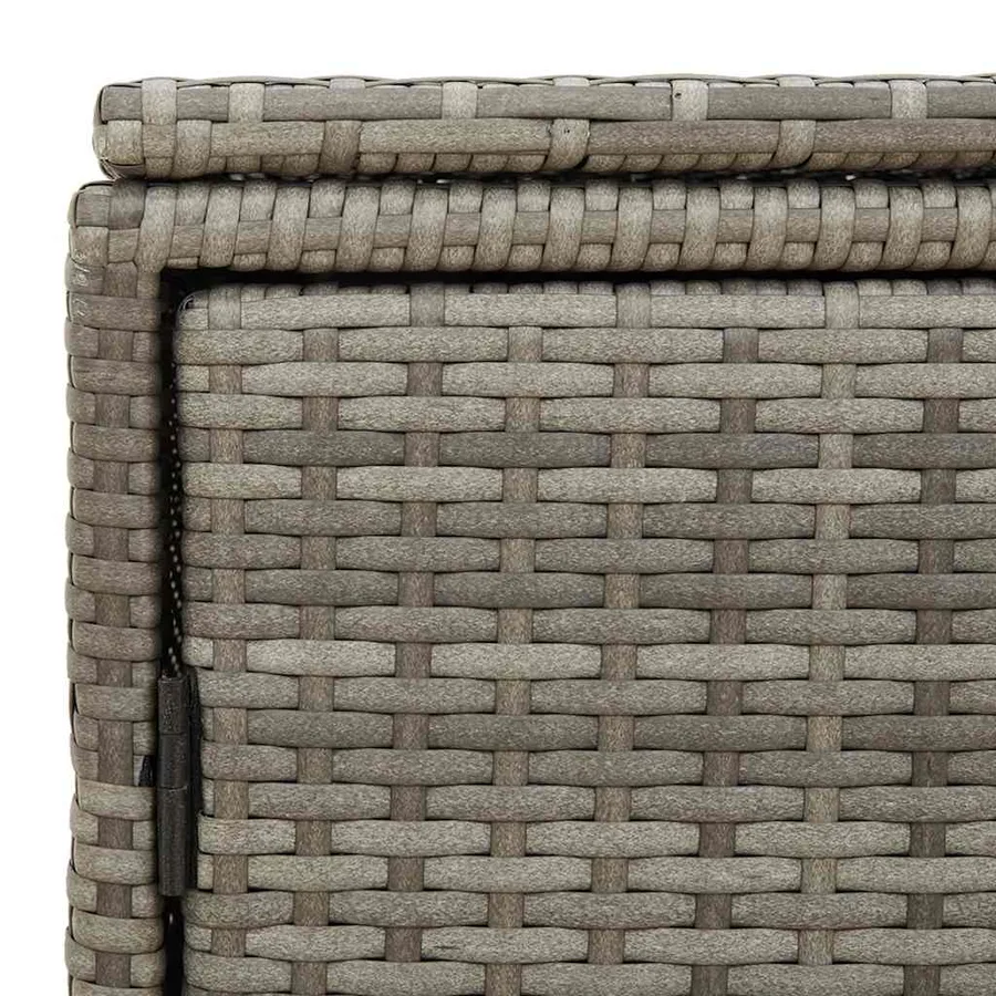 Armoire de rangement jardin gris 110x55x60,5 cm résine tressée - 11