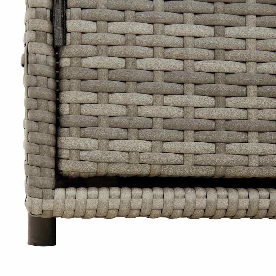 Armoire de rangement jardin gris 110x55x60,5 cm résine tressée - 12