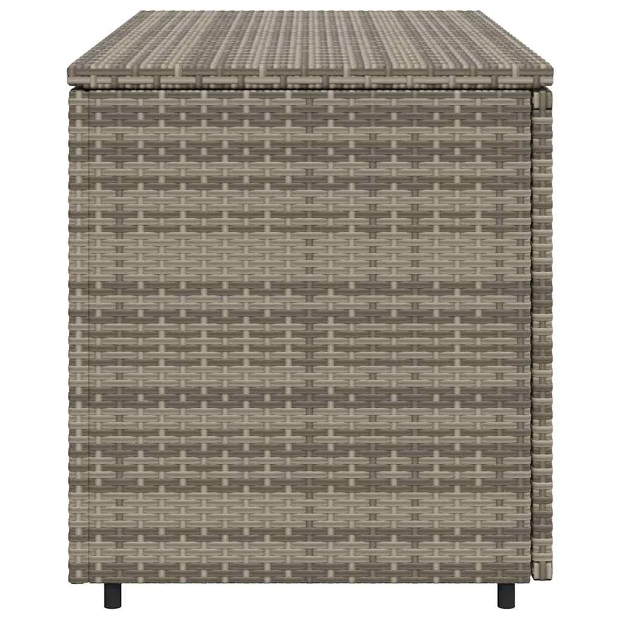 Armoire de rangement jardin gris 110x55x60,5 cm résine tressée - 8