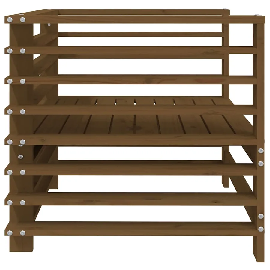 Chaises de jardin lot de 2 marron miel bois massif de pin - 6