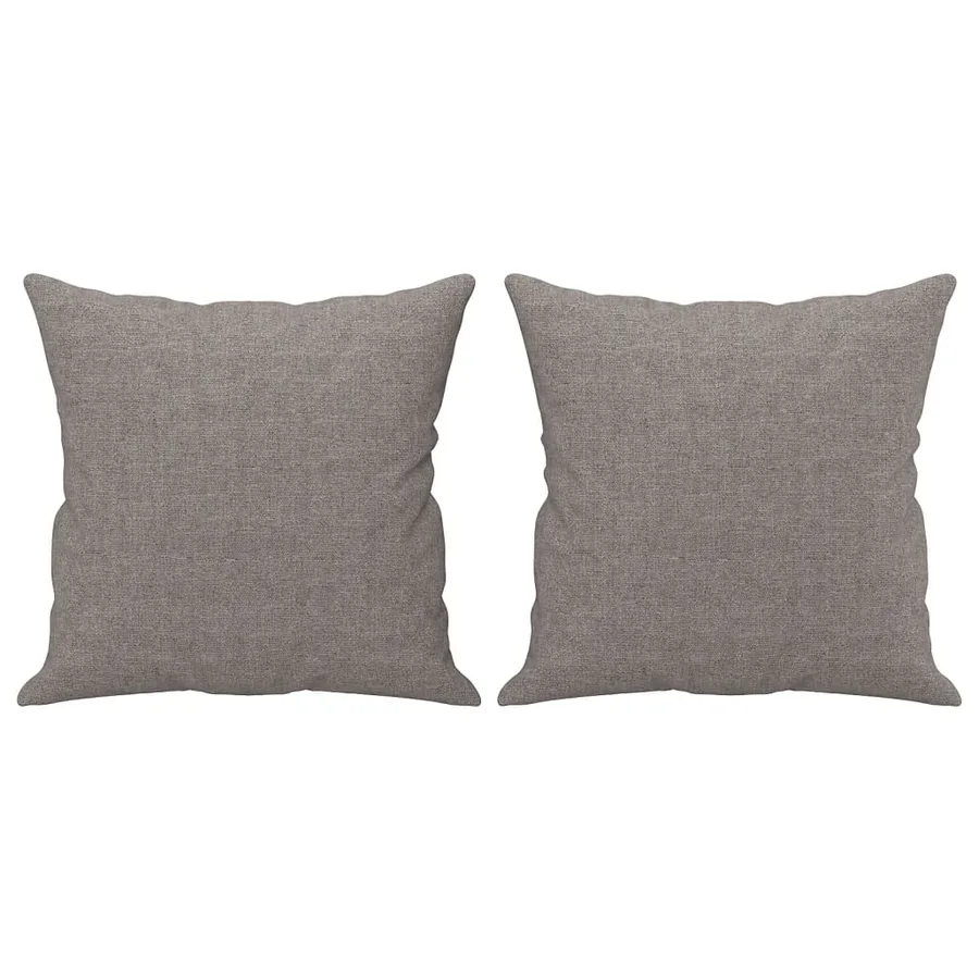 Canapé 3 places avec oreillers décoratifs taupe 180 cm tissu - 5