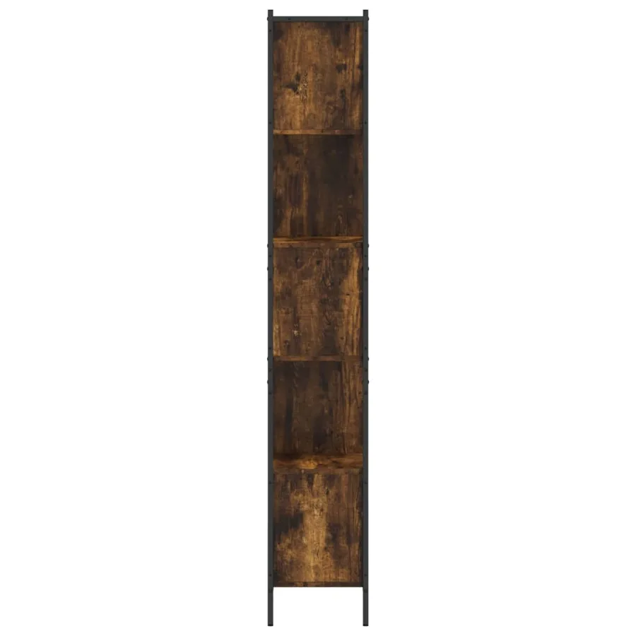 Bibliothèque chêne fumé 72x28x172 cm bois d'ingénierie - 6