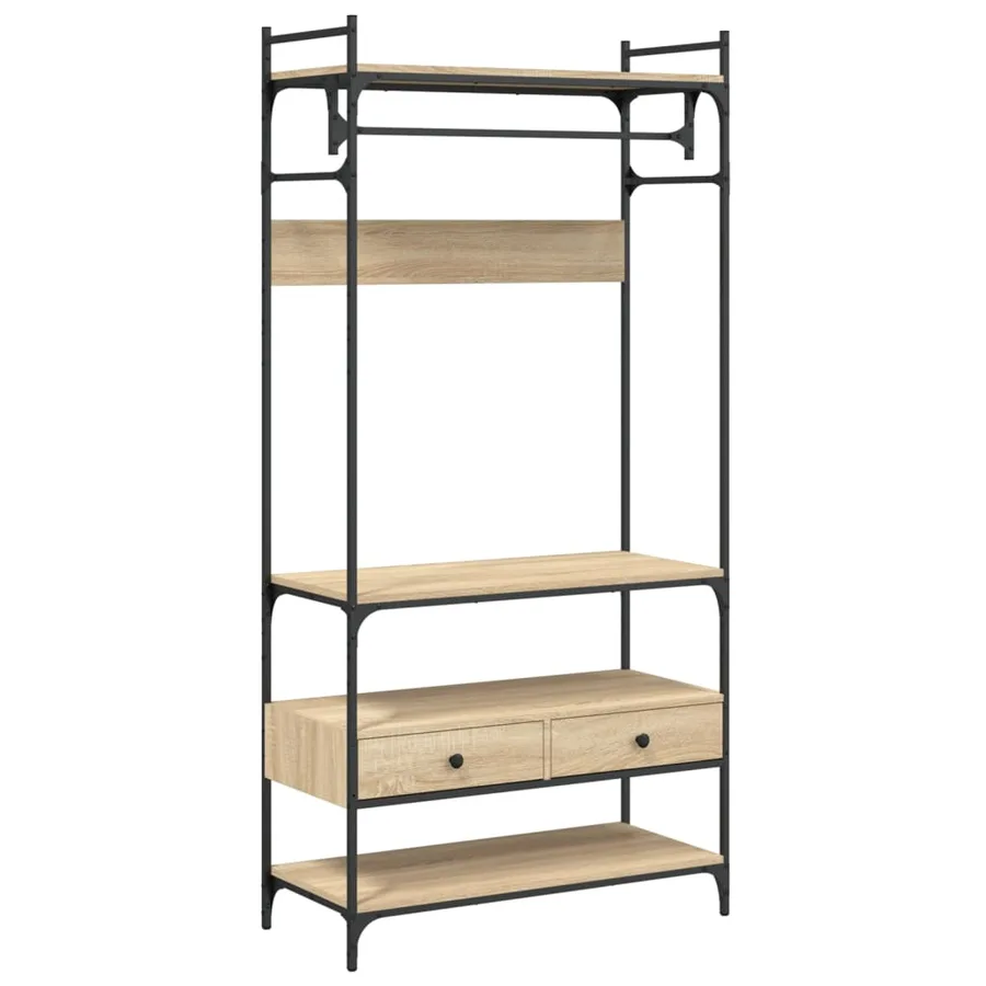 Armoire à tiroirs chêne sonoma 89x39x184,5 cm bois d'ingénierie - 2