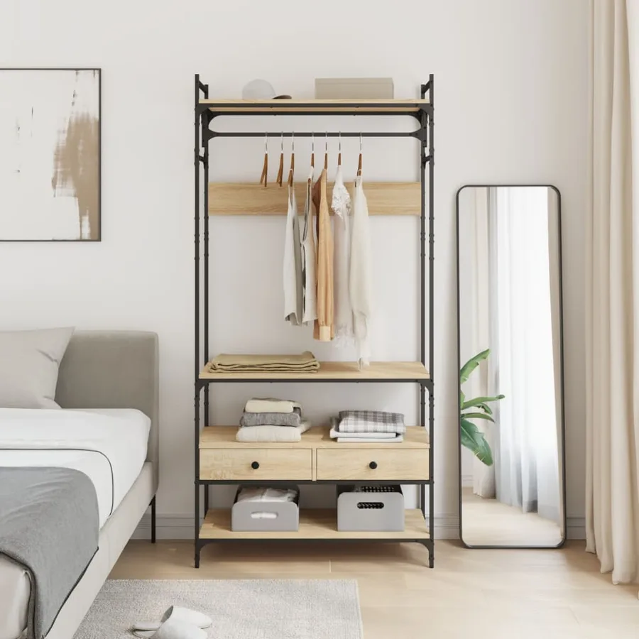 Armoire à tiroirs chêne sonoma 89x39x184,5 cm bois d'ingénierie - 3