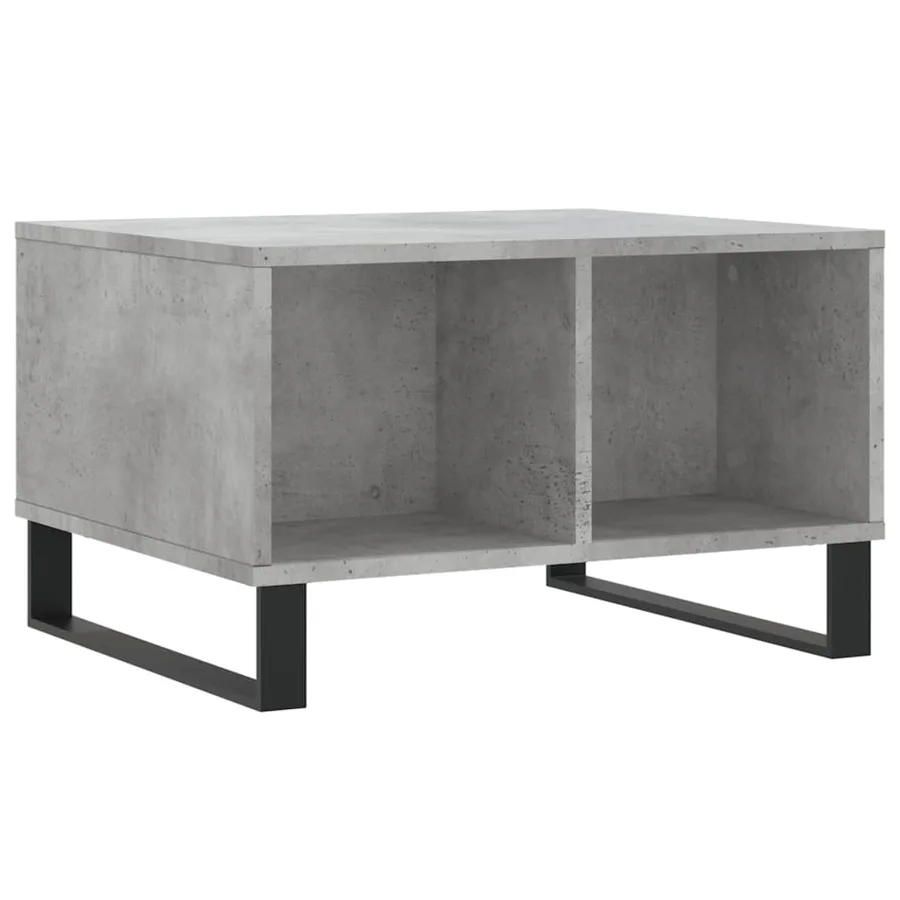 Table basse Gris béton 60x50x36,5 cm Bois d'ingénierie - 2
