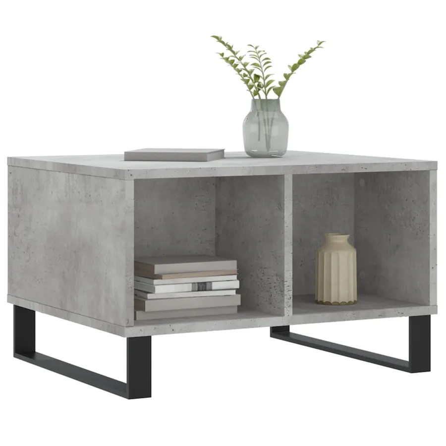 Table basse Gris béton 60x50x36,5 cm Bois d'ingénierie - 3