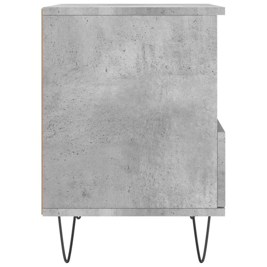 Table de chevet gris béton 40x35x50 cm bois d’ingénierie - 7