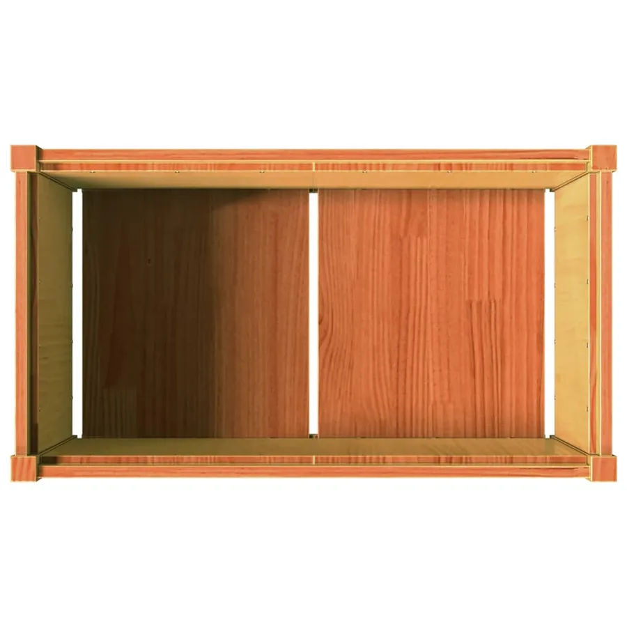 Jardinières 2 pcs cire marron bois de pin massif - 9