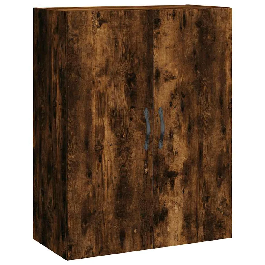 Armoire murale chêne fumé 69,5x34x90 cm bois d'ingénierie - 2