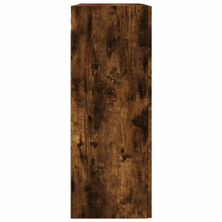 Armoire murale chêne fumé 69,5x34x90 cm bois d'ingénierie - 8