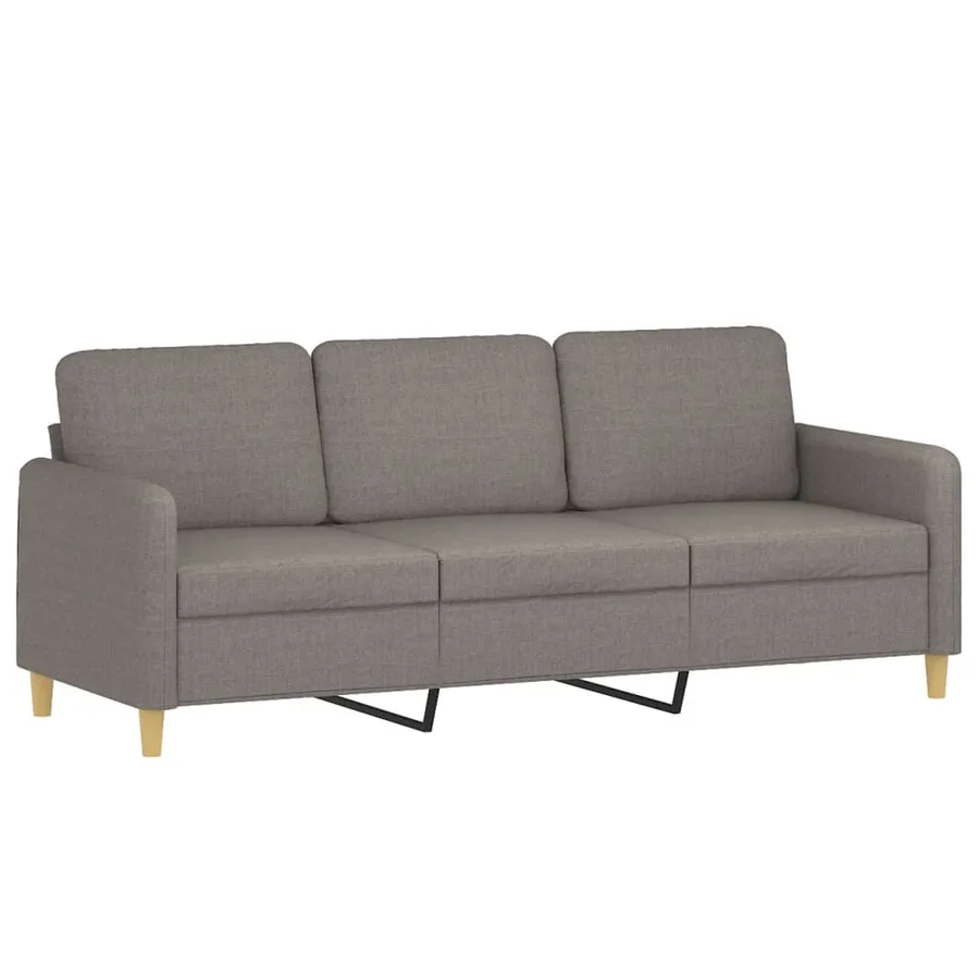 Ensemble de canapés 4 pcs avec coussins taupe tissu - 5