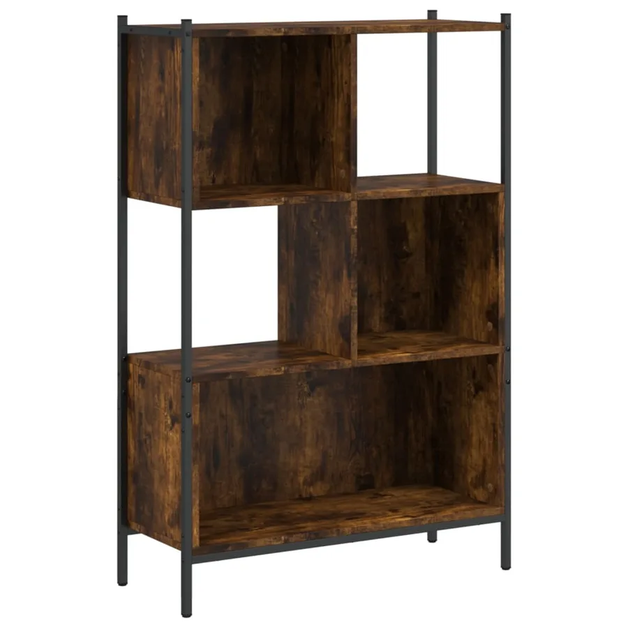 Bibliothèque chêne fumé 72x28x109 cm bois d'ingénierie - 2