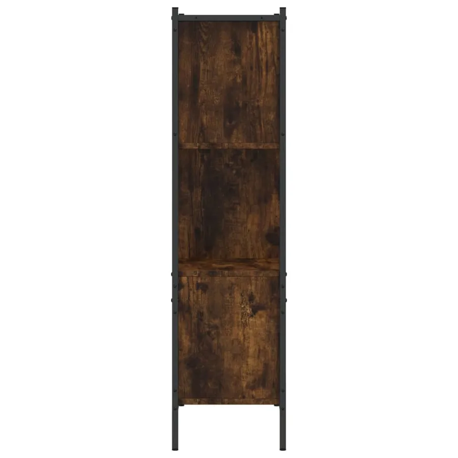Bibliothèque chêne fumé 72x28x109 cm bois d'ingénierie - 6