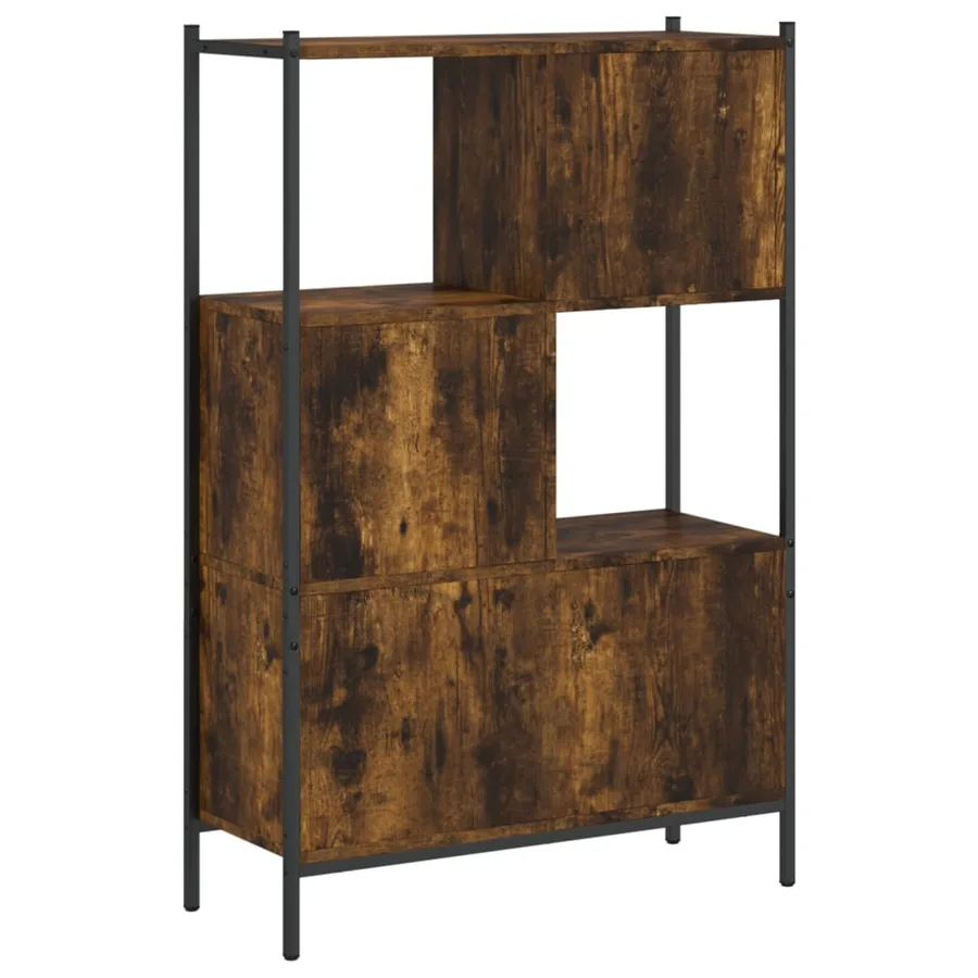 Bibliothèque chêne fumé 72x28x109 cm bois d'ingénierie - 7