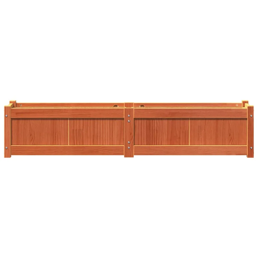 Jardinières 2 pcs cire marron bois de pin massif - 6