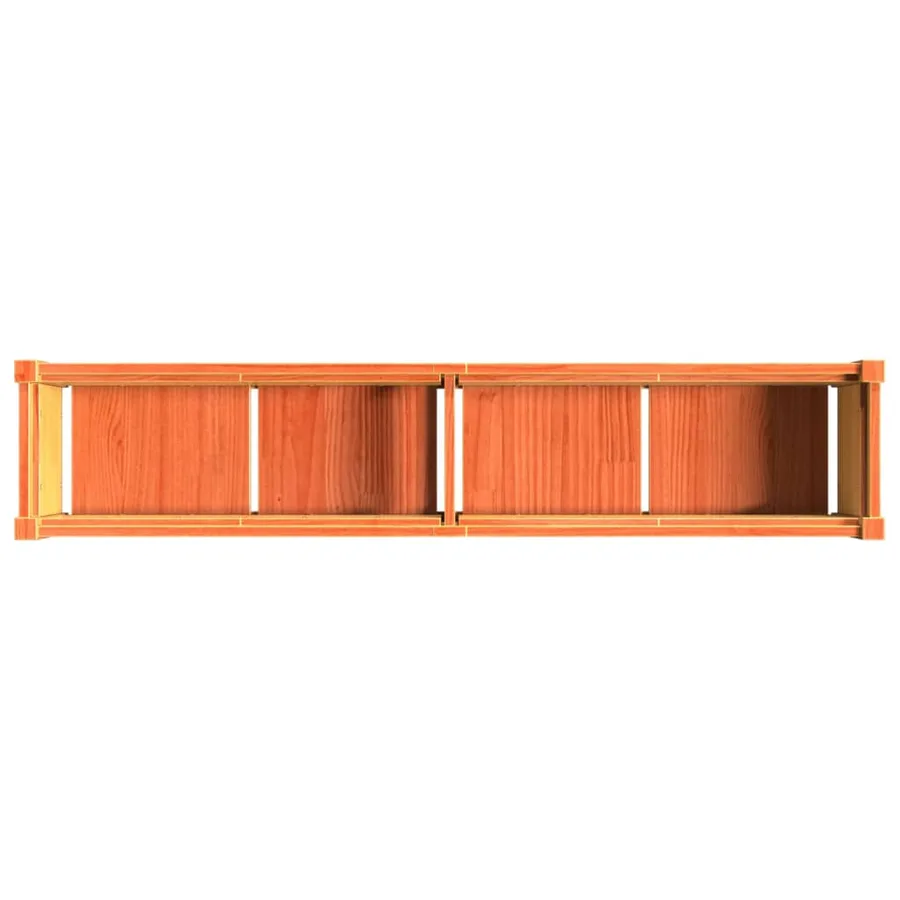 Jardinières 2 pcs cire marron bois de pin massif - 9